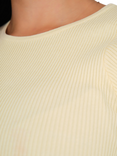 A-VIEW Rib Knit Short Sleeve Top