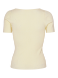 A-VIEW Rib Knit Top, Off White