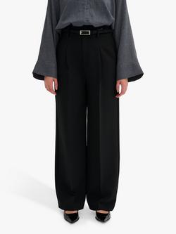MY ESSENTIAL WARDROBE Tailored Wide Leg Trousers, Black