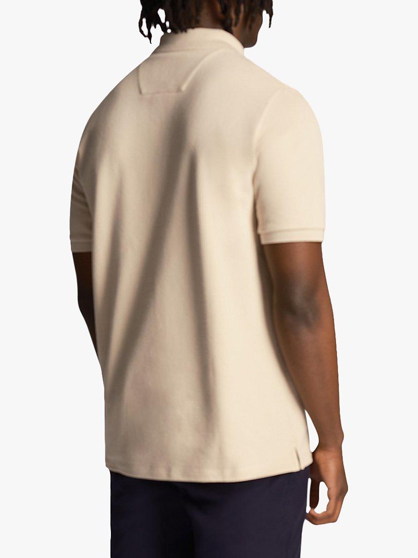 Product image 2 of 5, which shows Lyle & Scott Flatback Pique Polo Shirt, Discovery Khaki, S