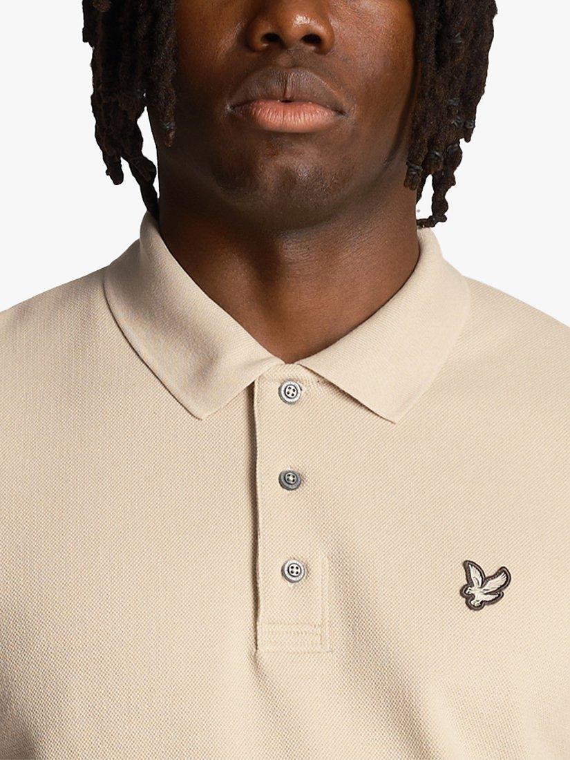 Product image 5 of 5, which shows Lyle & Scott Flatback Pique Polo Shirt, Discovery Khaki, S