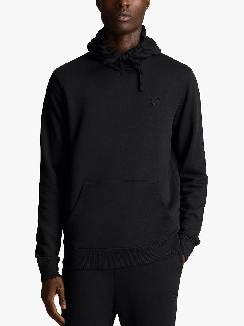 Product image 1 of 5, which shows Lyle & Scott Tonal Eagle Pullover Hoodie, Z865 Jet Black, XS