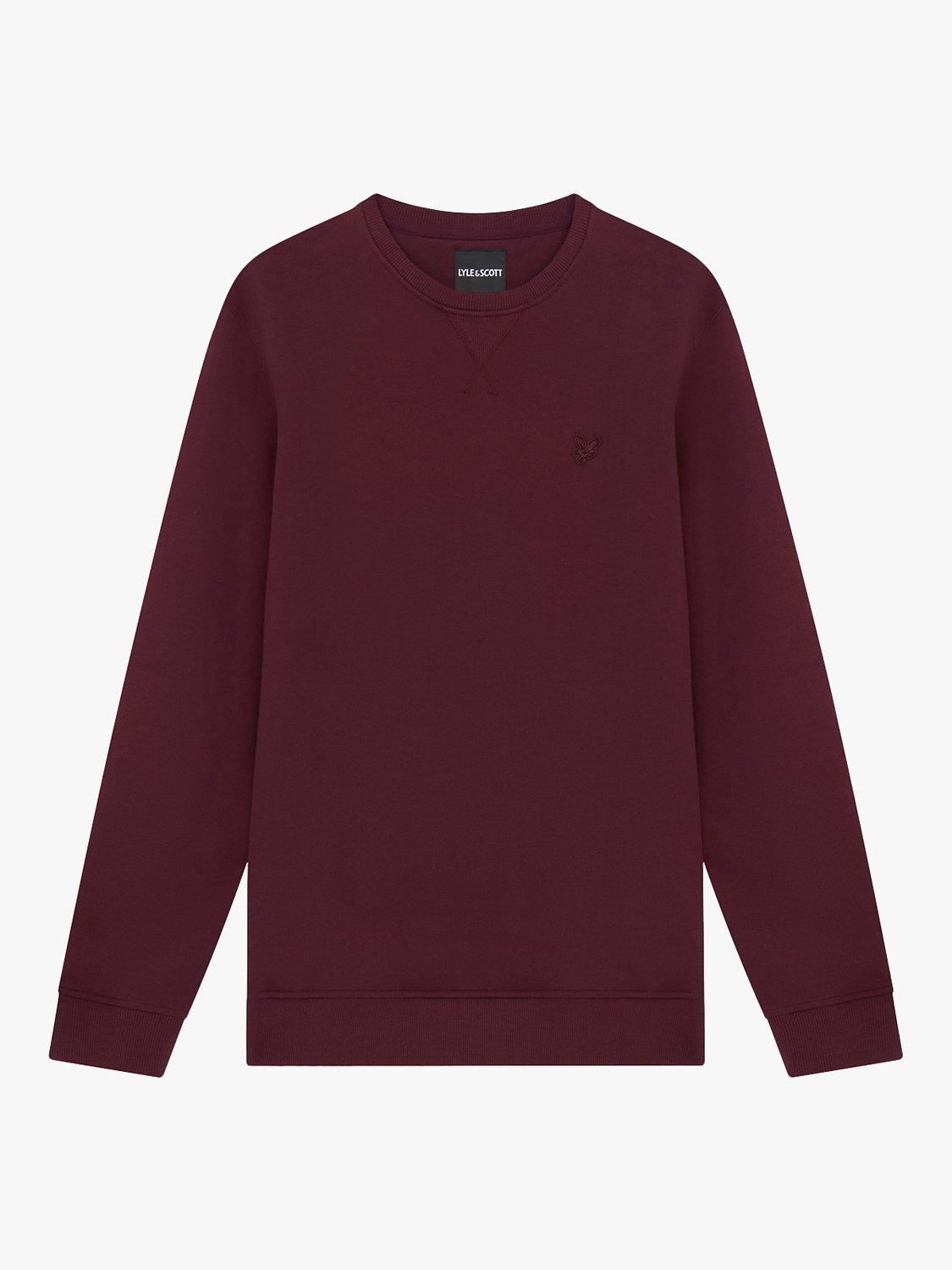 Product image 3 of 5, which shows Lyle & Scott Tonal Eagle Sweatshirt, Z562 Burgundy, XS