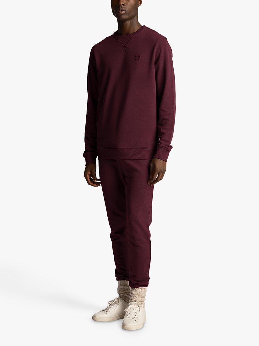 Product image 4 of 5, which shows Lyle & Scott Tonal Eagle Sweatshirt, Z562 Burgundy, XS