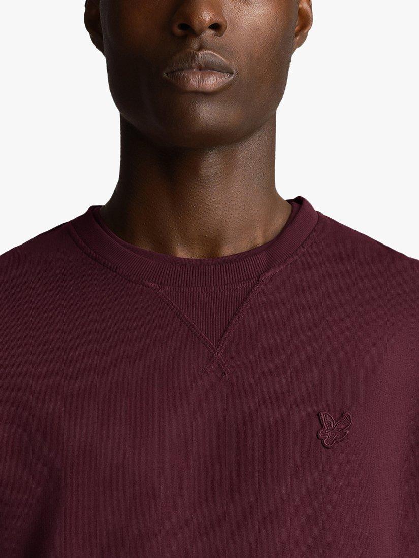 Product image 5 of 5, which shows Lyle & Scott Tonal Eagle Sweatshirt, Z562 Burgundy, XS