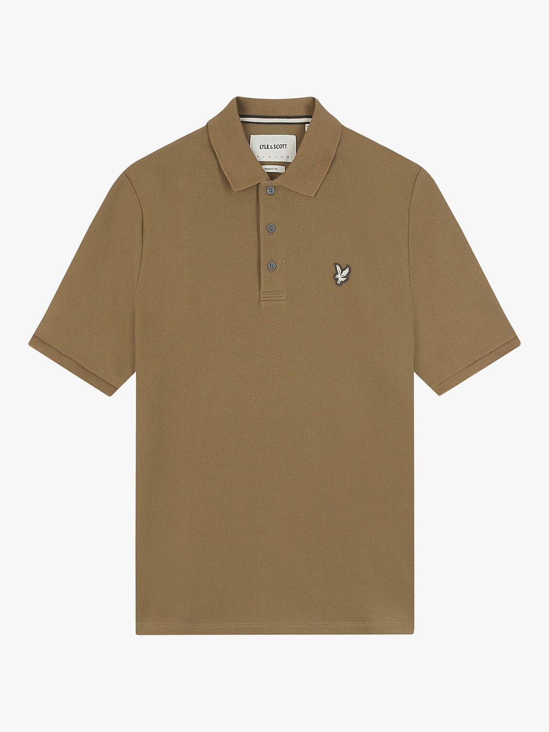 Product image 3 of 5, which shows Lyle & Scott Flatback Pique Polo Shirt, Woolwich, S