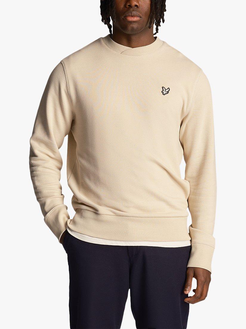 Product image 1 of 4, which shows Lyle & Scott Loopback Utility Sweatshirt, X011 Discovery Khaki, S