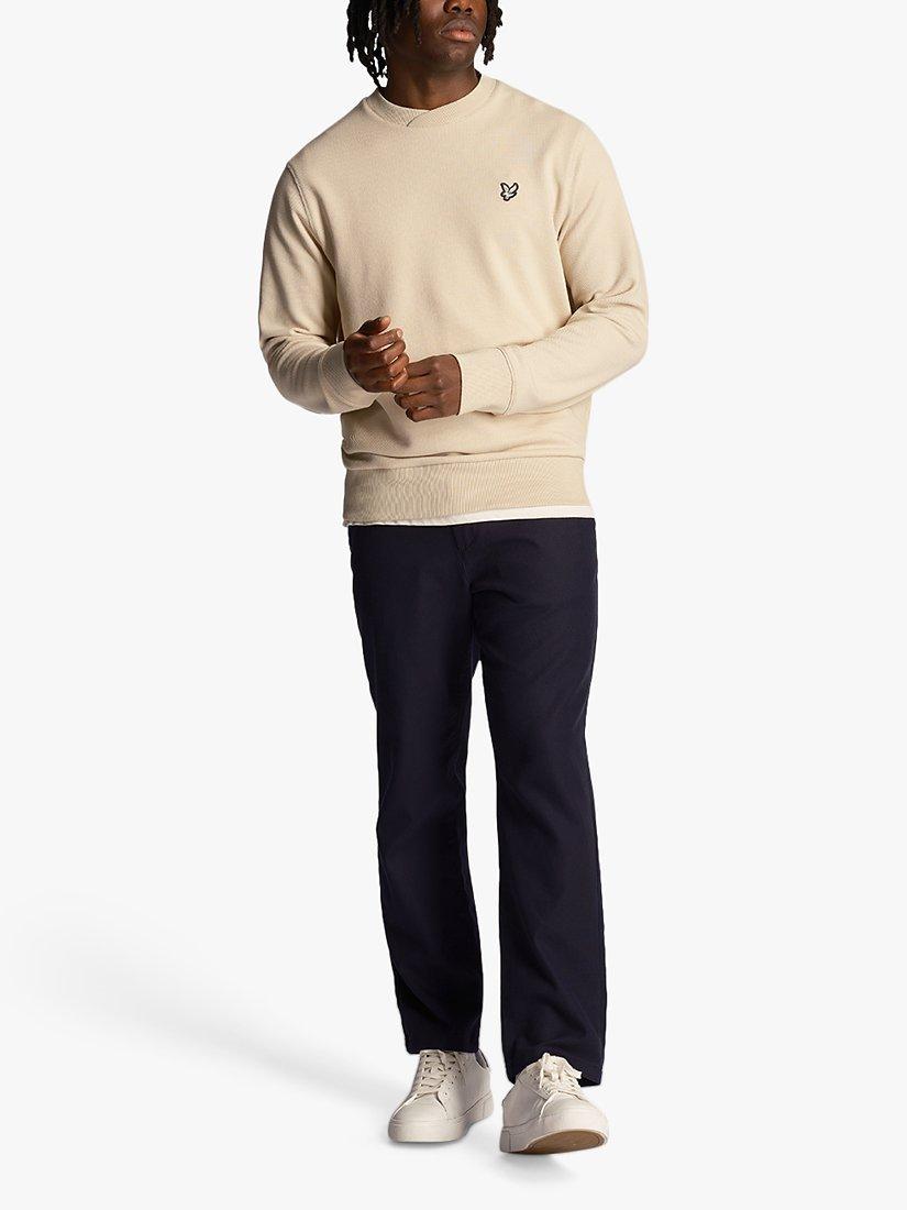Product image 3 of 4, which shows Lyle & Scott Loopback Utility Sweatshirt, X011 Discovery Khaki, S