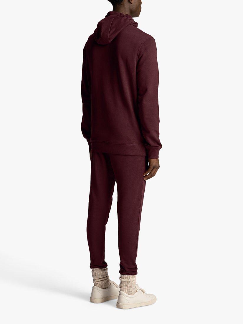 Product image 2 of 5, which shows Lyle & Scott Tonal Eagle Pullover Hoodie, Z562 Burgundy, XS