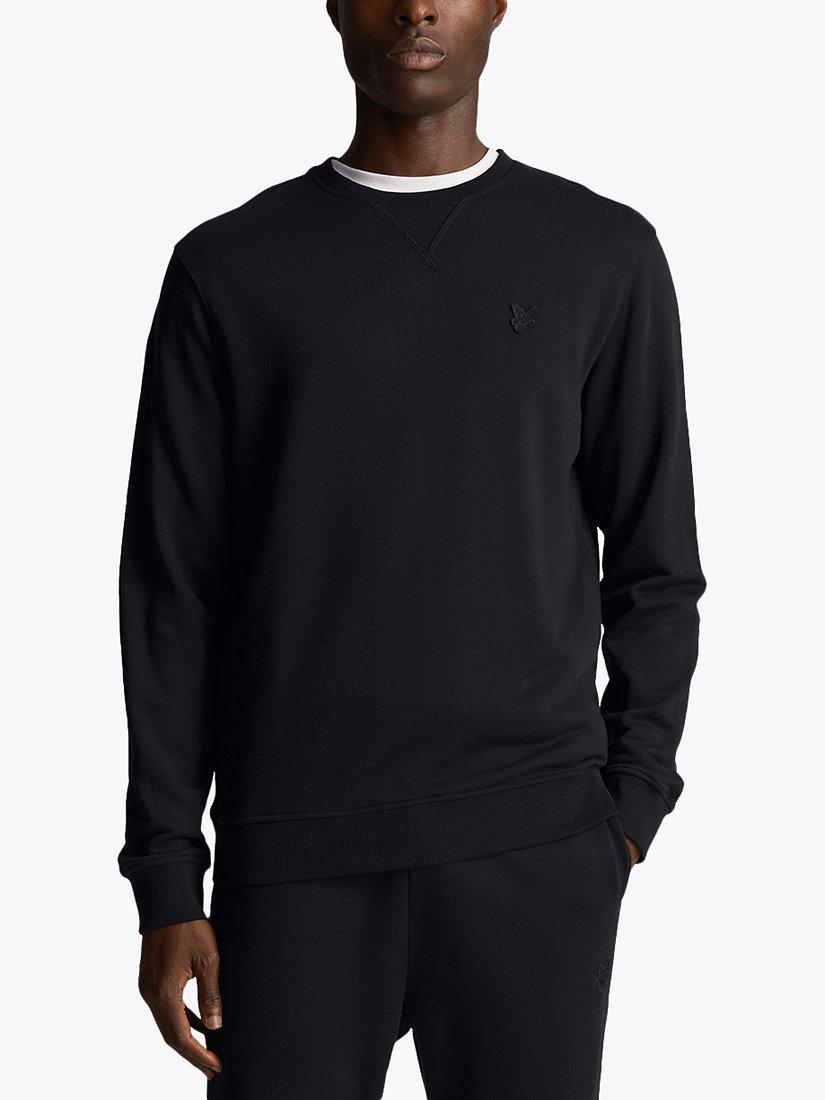 Product image 1 of 5, which shows Lyle & Scott Tonal Eagle Sweatshirt, Z865 Jet Black, XS