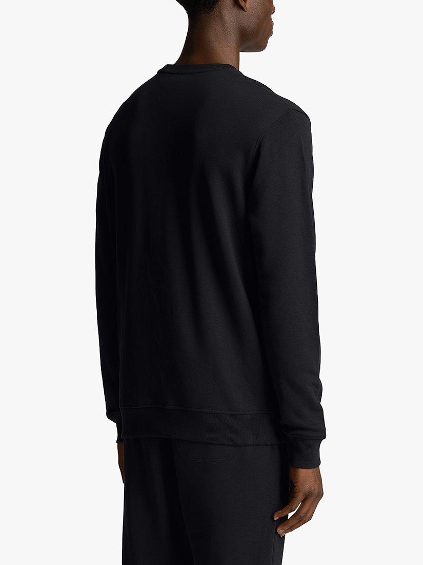 Product image 2 of 5, which shows Lyle & Scott Tonal Eagle Sweatshirt, Z865 Jet Black, XS
