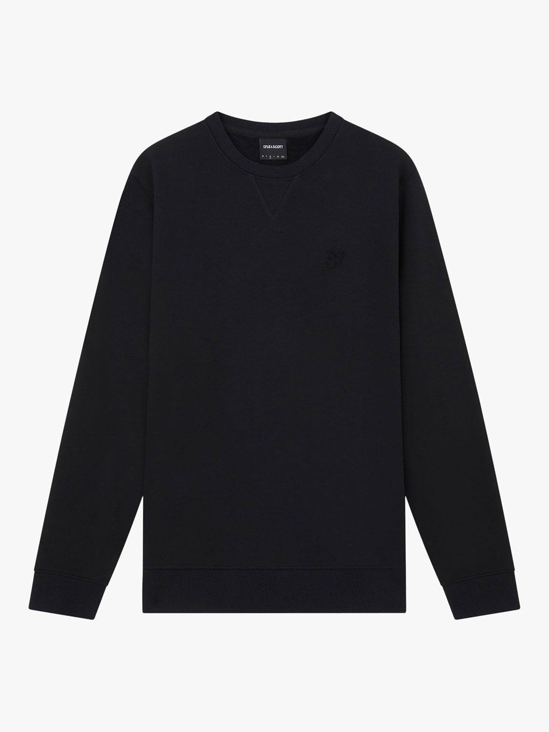 Product image 3 of 5, which shows Lyle & Scott Tonal Eagle Sweatshirt, Z865 Jet Black, XS