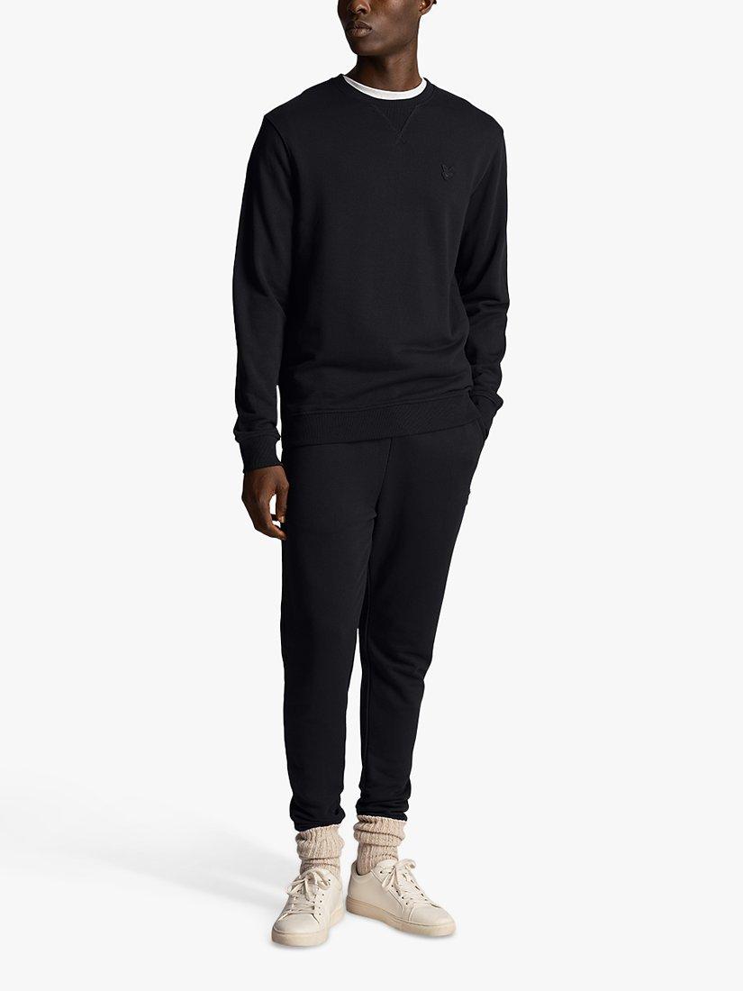 Product image 4 of 5, which shows Lyle & Scott Tonal Eagle Sweatshirt, Z865 Jet Black, XS