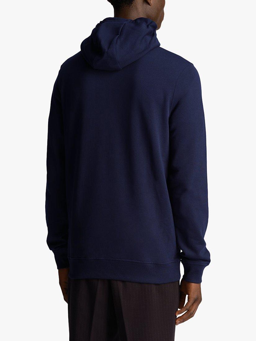 Product image 2 of 5, which shows Lyle & Scott Tonal Logo Zip Through Hoodie, Z271 Dark Navy, XS