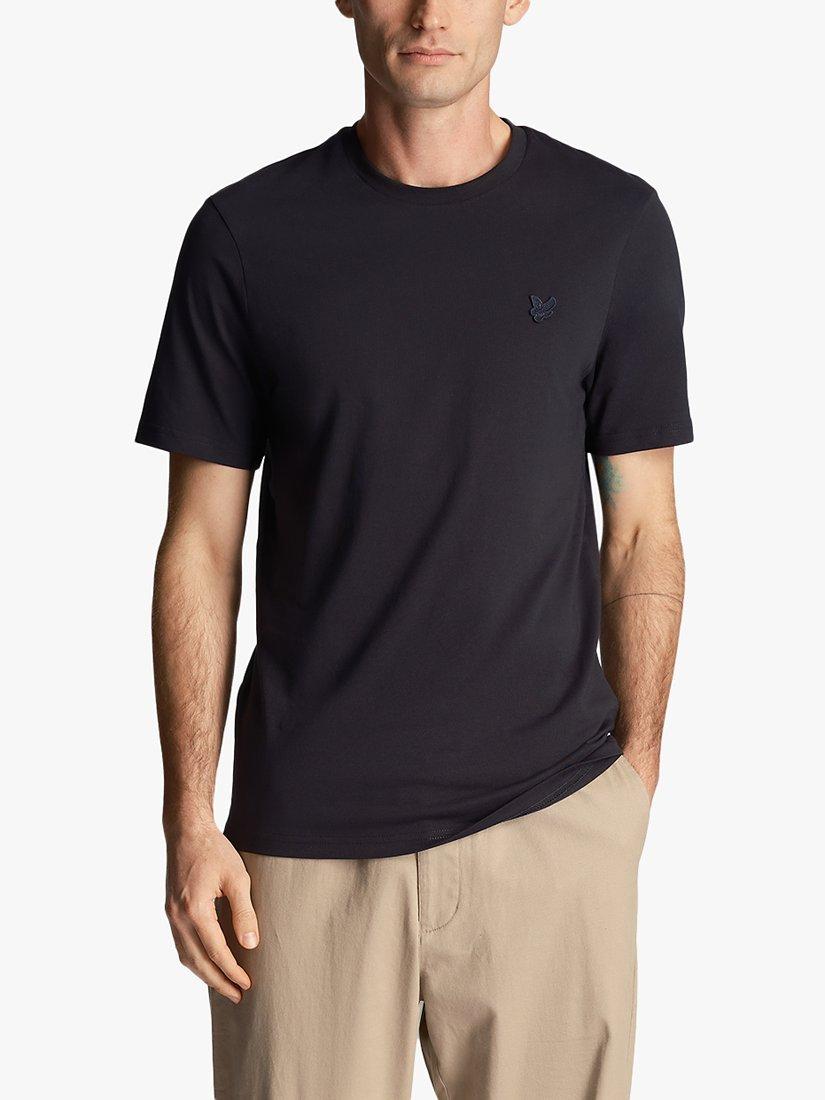 Product image 1 of 5, which shows Lyle & Scott Tonal Logo Short Sleeve T-Shirt, Z271 Dark Navy, XS