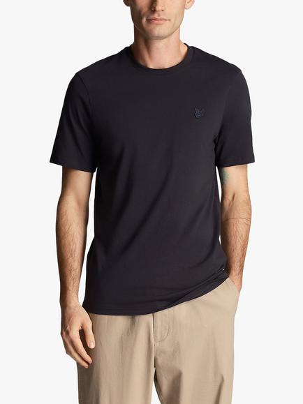 Lyle & Scott Tonal Logo Short Sleeve T-Shirt, Z271 Dark Navy