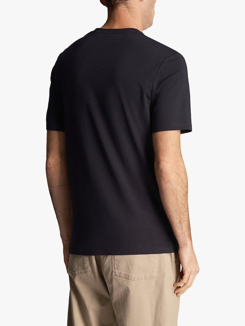 Product image 2 of 5, which shows Lyle & Scott Tonal Logo Short Sleeve T-Shirt, Z271 Dark Navy, XS