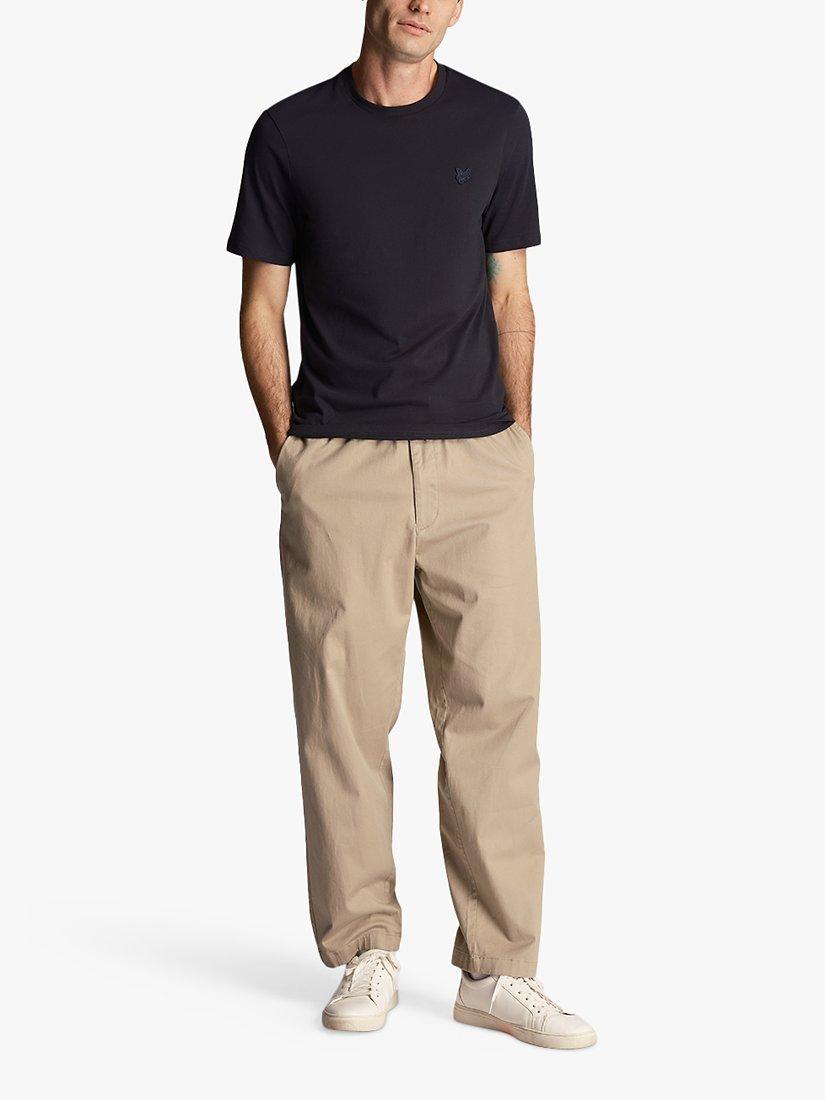 Product image 4 of 5, which shows Lyle & Scott Tonal Logo Short Sleeve T-Shirt, Z271 Dark Navy, XS