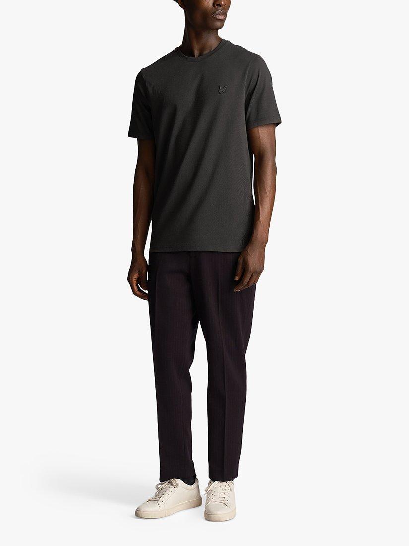 Product image 4 of 5, which shows Lyle & Scott Tonal Logo Short Sleeve T-Shirt, W635 Gunmetal, XS