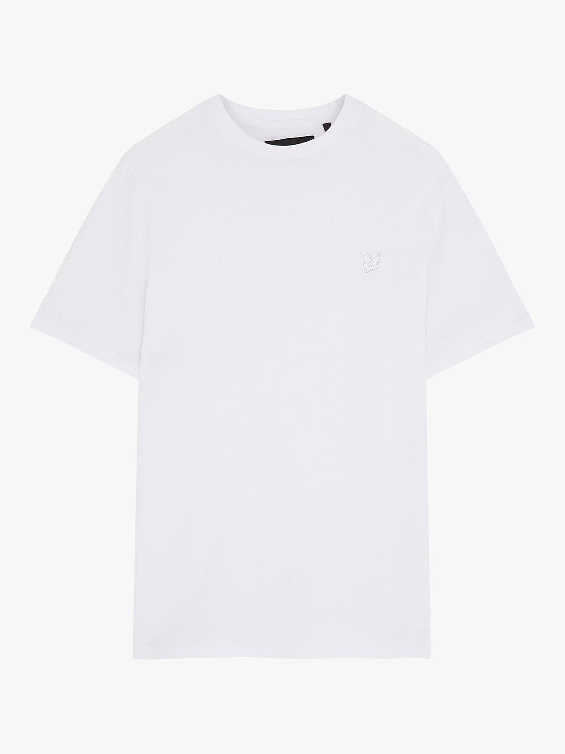 Product image 3 of 5, which shows Lyle & Scott Tonal Logo Short Sleeve T-Shirt, 626 White, XS
