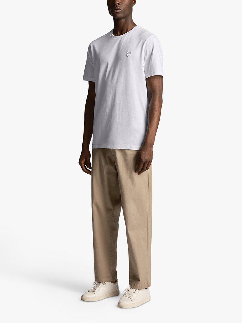 Product image 4 of 5, which shows Lyle & Scott Tonal Logo Short Sleeve T-Shirt, 626 White, XS