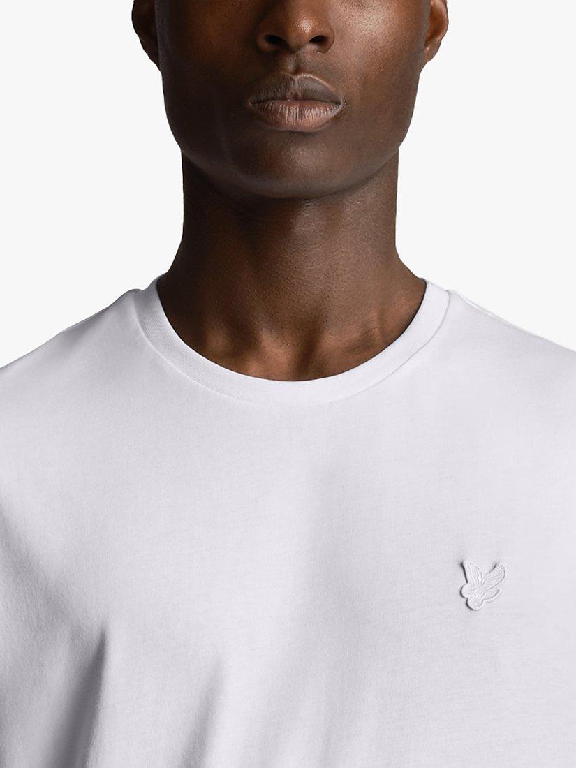 Product image 5 of 5, which shows Lyle & Scott Tonal Logo Short Sleeve T-Shirt, 626 White, XS