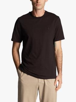 Lyle & Scott Tonal Logo Short Sleeve T-Shirt, Z865 Jet Black