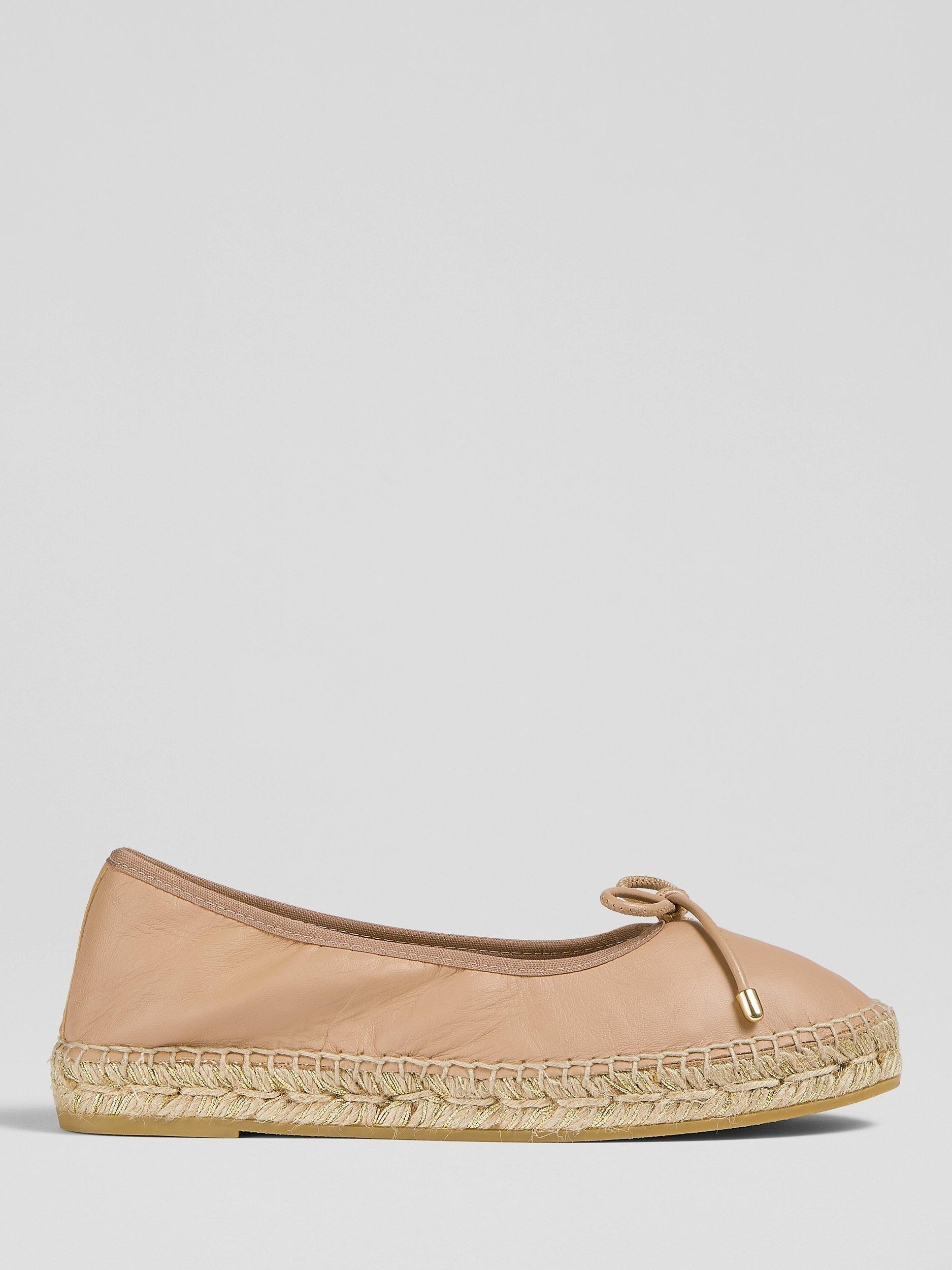 Product image 1 of 4, which shows L.K.Bennett Talee Leather Espadrille Shoes, Trench, 2