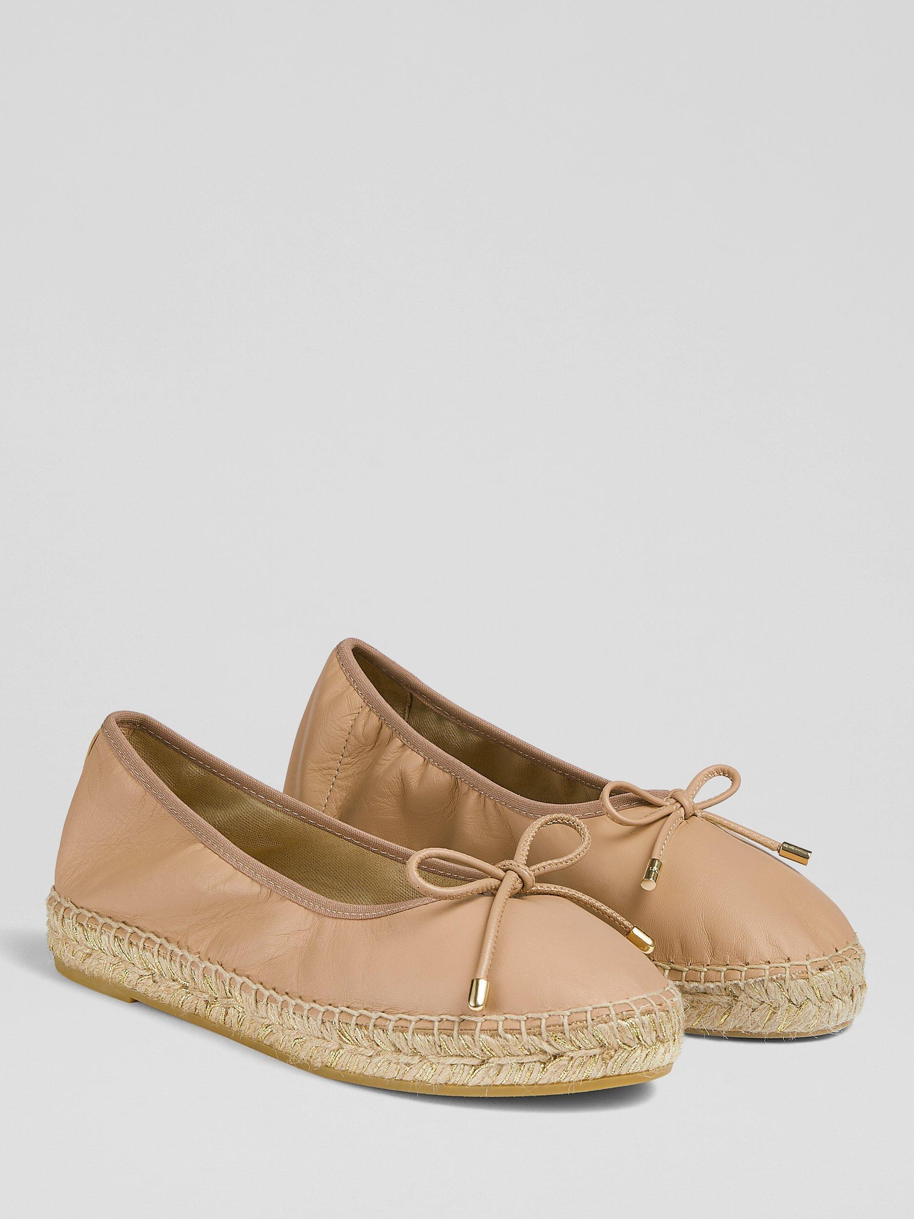 Product image 2 of 4, which shows L.K.Bennett Talee Leather Espadrille Shoes, Trench, 2