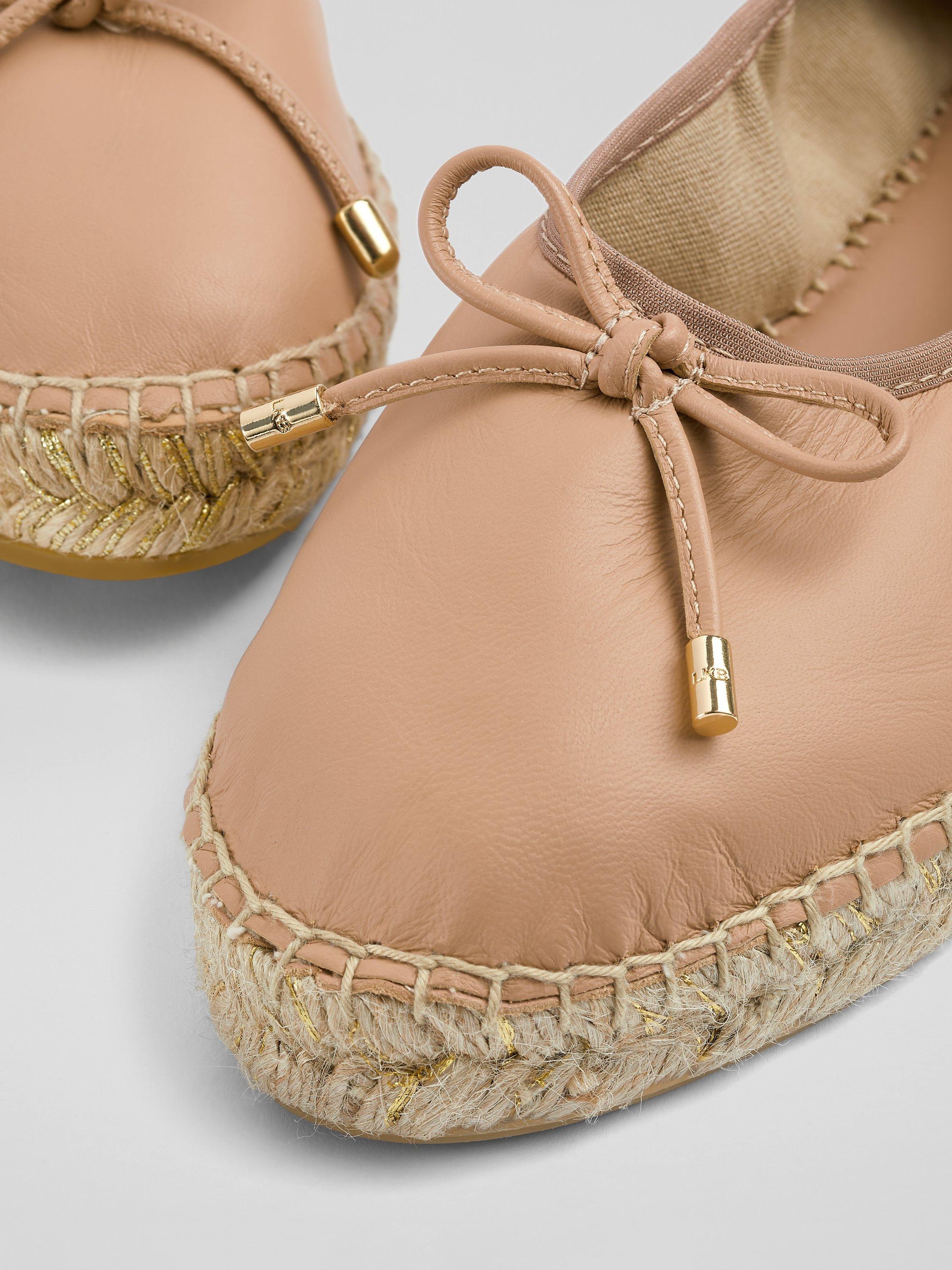 Product image 4 of 4, which shows L.K.Bennett Talee Leather Espadrille Shoes, Trench, 2