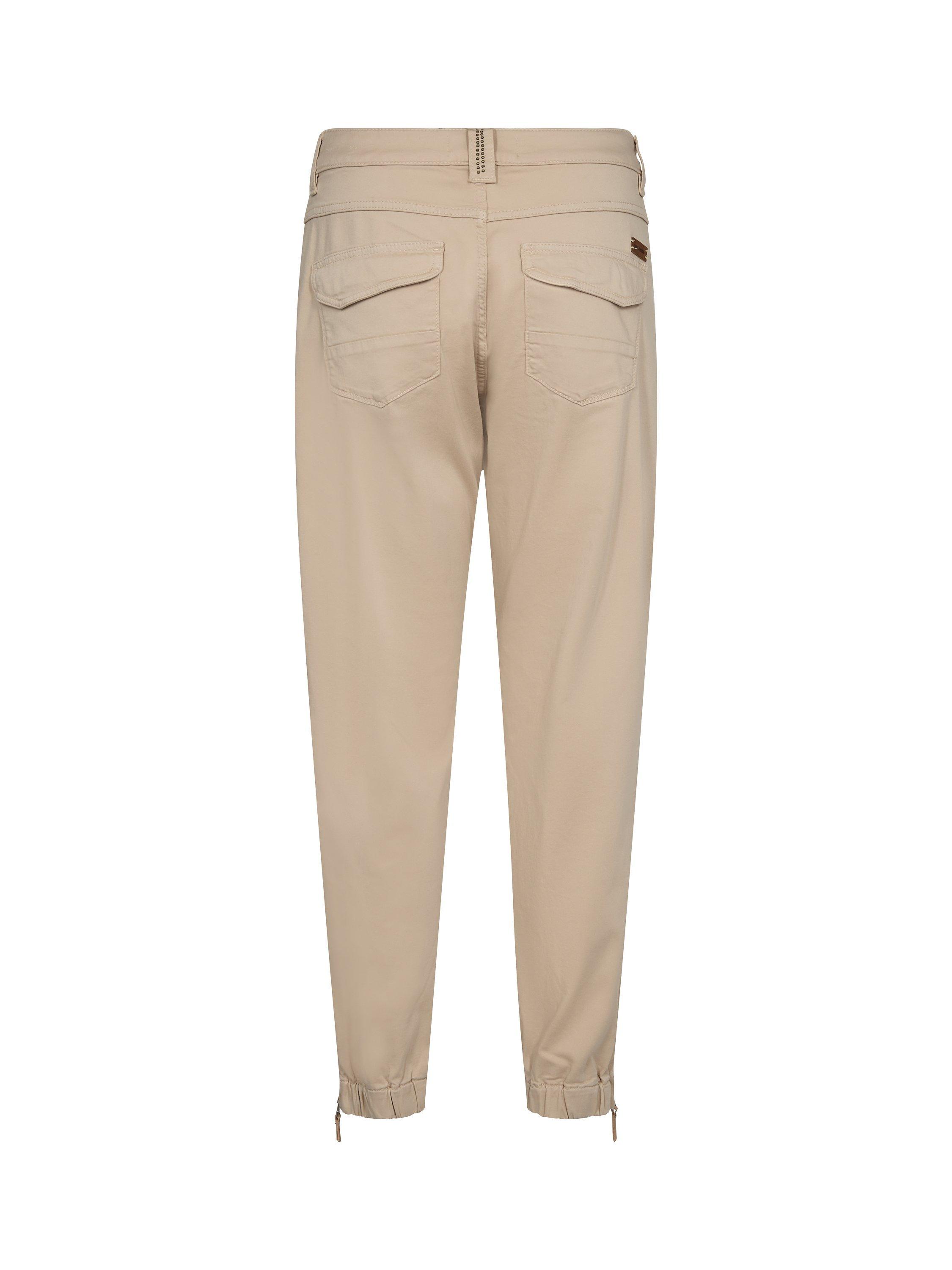 Product image 4 of 4, which shows MOS MOSH Naomi Embroidered Mid Waist Trousers, Cement, 30R