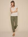 MOS MOSH Naomi Embroidered Mid Waist Trousers