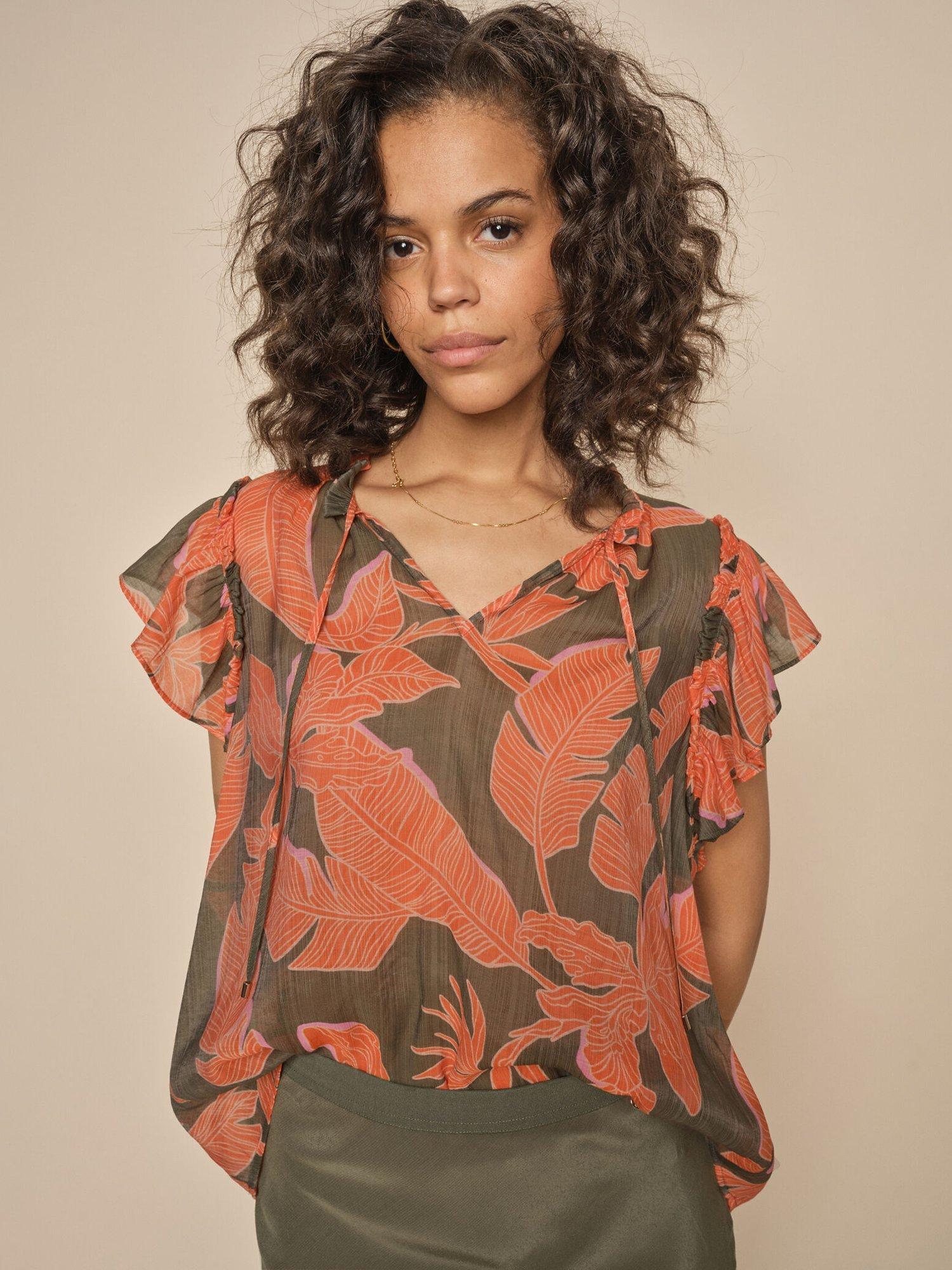 MOS MOSH Tea Grace Blouse, Dusty Olive