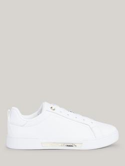 Tommy Hilfiger Chique Leather Court Trainers, White, White