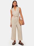 Whistles Bella Linen Wrap Neck Jumpsuit