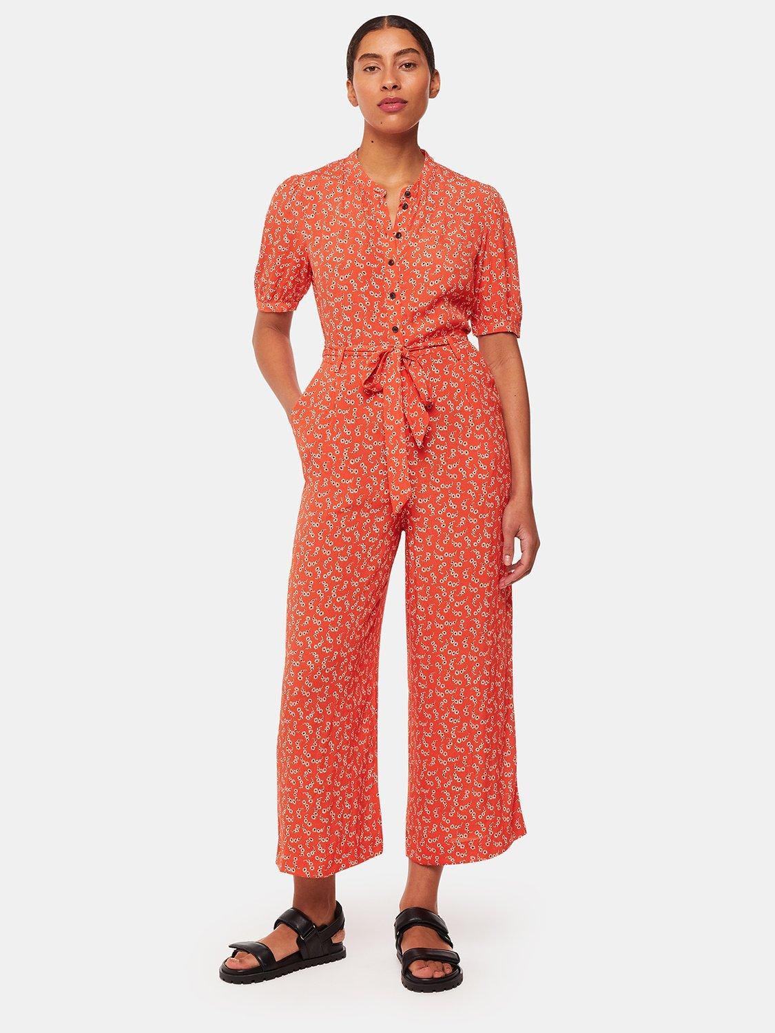 Product image 1 of 5, which shows Whistles Ditsy Floral Print Jumpsuit, Multi, 18