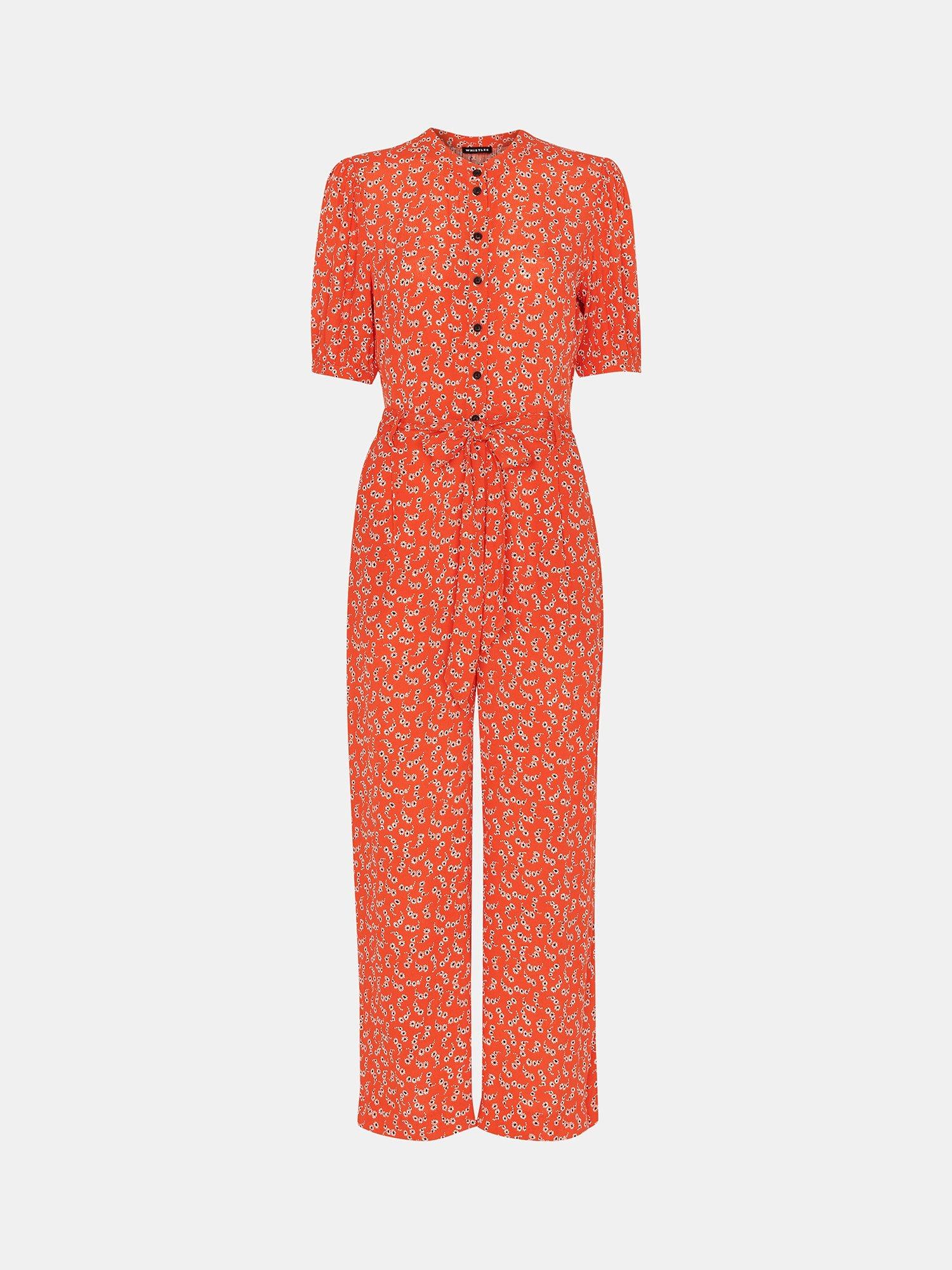 Product image 5 of 5, which shows Whistles Ditsy Floral Print Jumpsuit, Multi, 18
