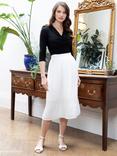 HotSquash Pleated Midi Skirt, White