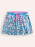 Mini Boden Kids' Seashore Print Jersey Skort, Blue/Multi