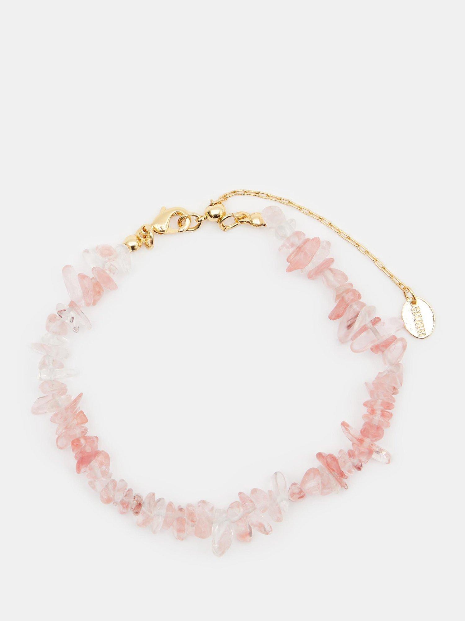 HUSH Sunstone Healing Stone Bracelet, Pink