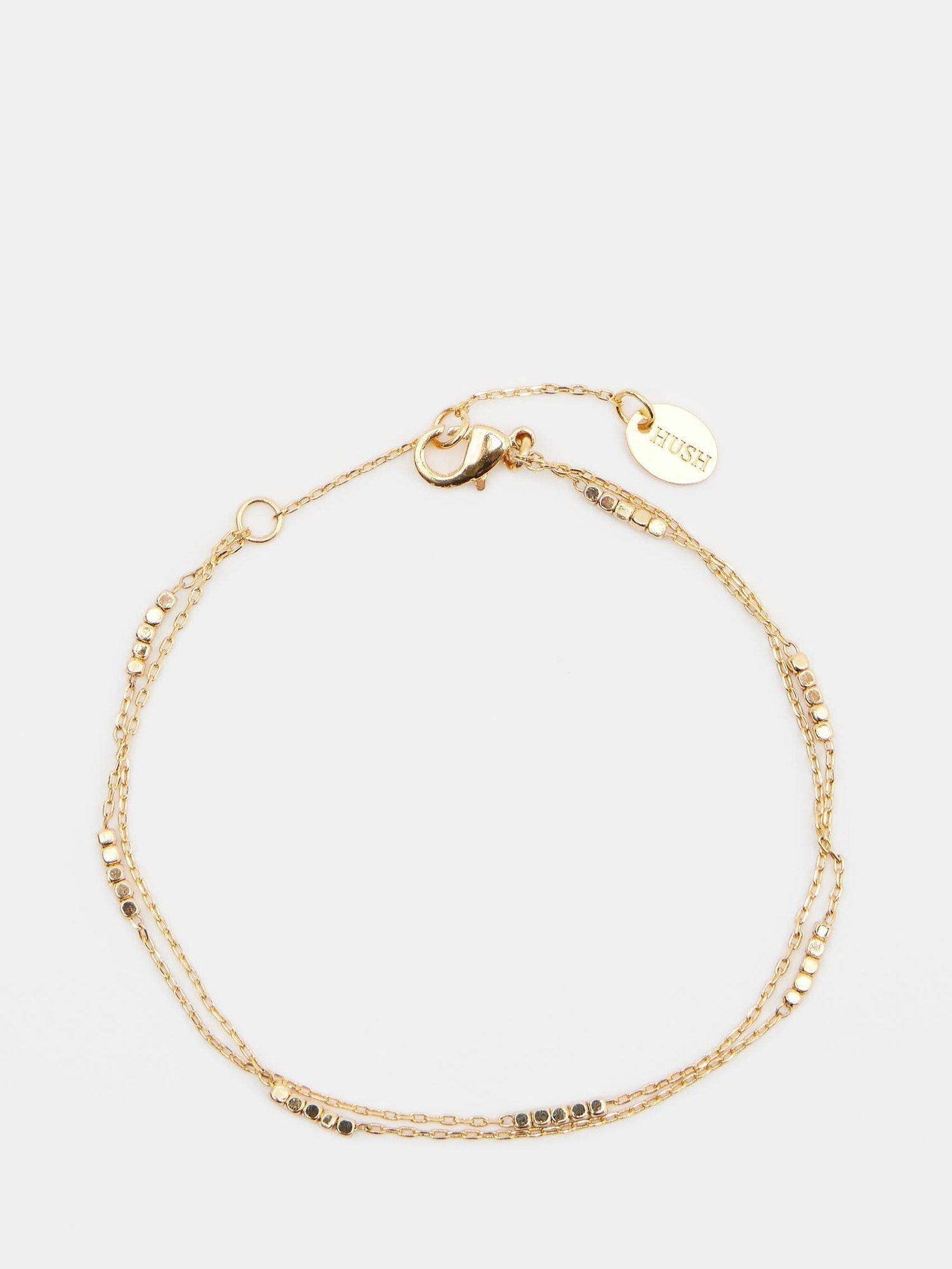 HUSH Lyla Mini Bead Chain Bracelet, Gold