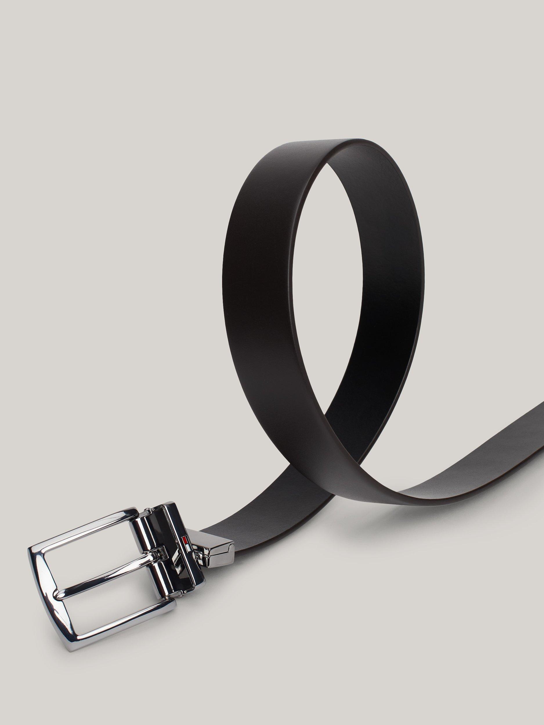 Product image 2 of 4, which shows Tommy Hilfiger Denton Reversible Belt, Testi Di Moro/Black, 28