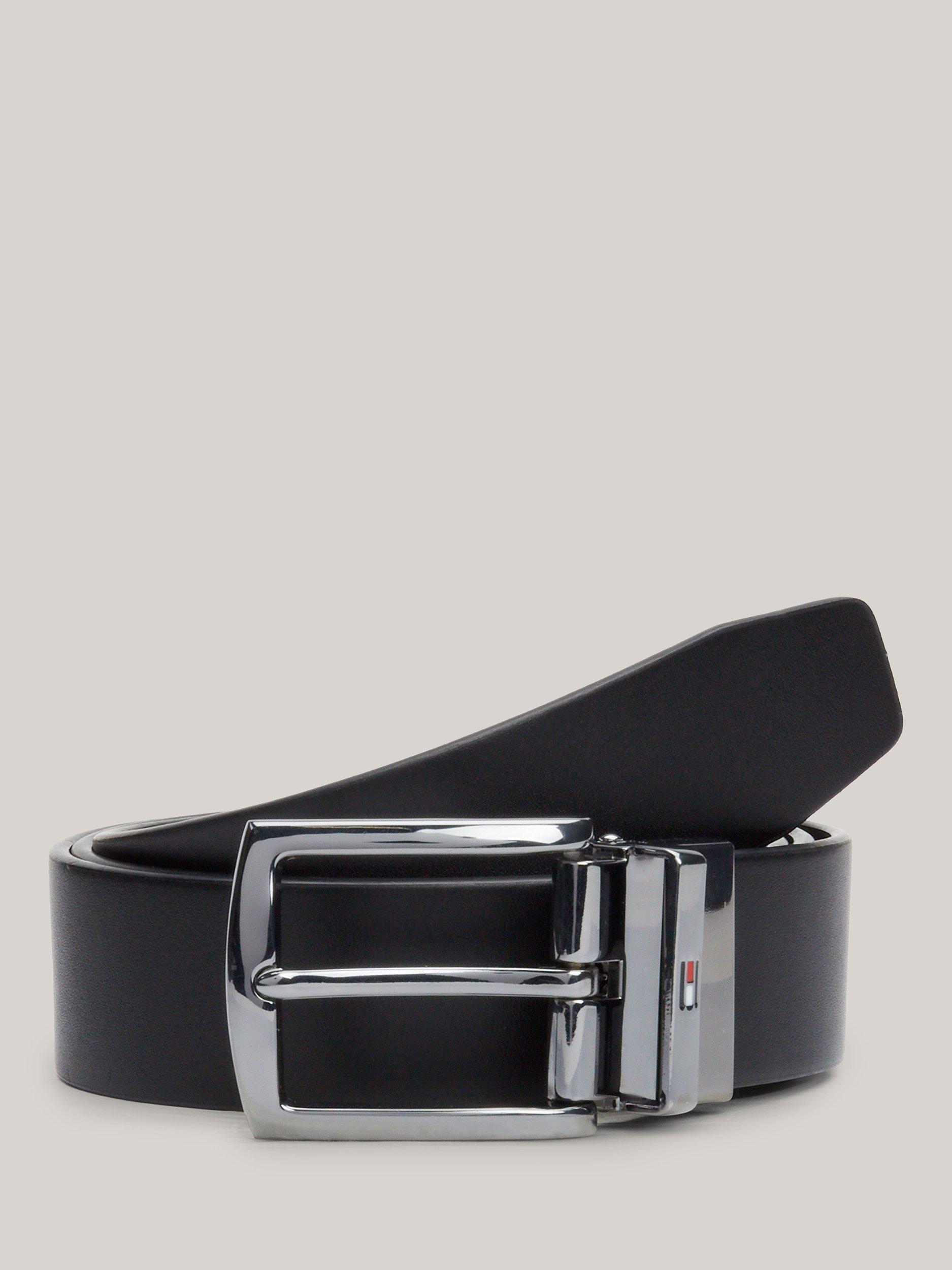 Product image 1 of 3, which shows Tommy Hilfiger Denton Reversible Belt, Space Blue/Black, 28