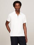 Tommy Hilfiger Short-Sleeved Zip Neck Polo, Ecru