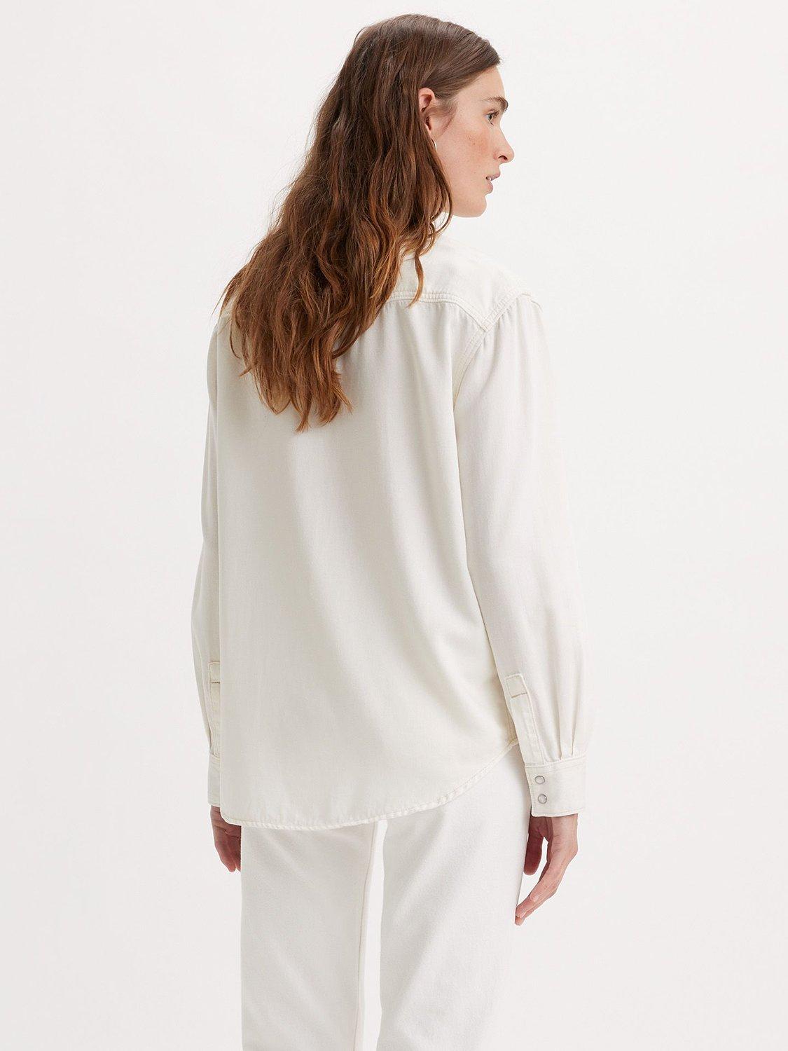Product image 2 of 3, which shows Levi's Teodora Denim Shirt, White, XS