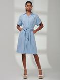 Jolie Moi Olivea Linen Blend Shirt Dress, Blue