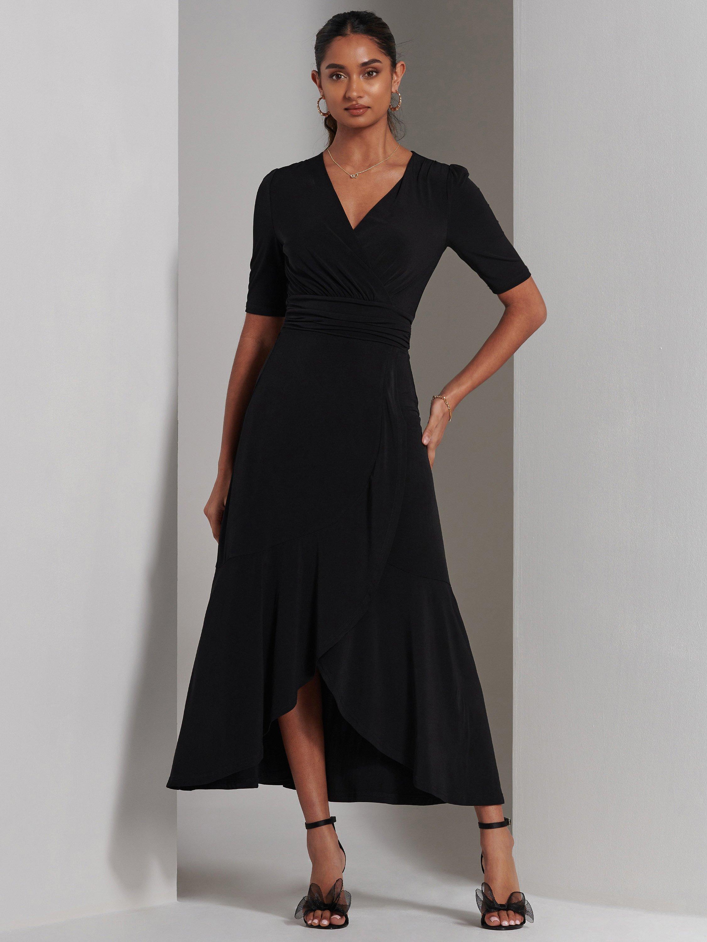 Jolie Moi Olana Jersey Maxi Dress, Black
