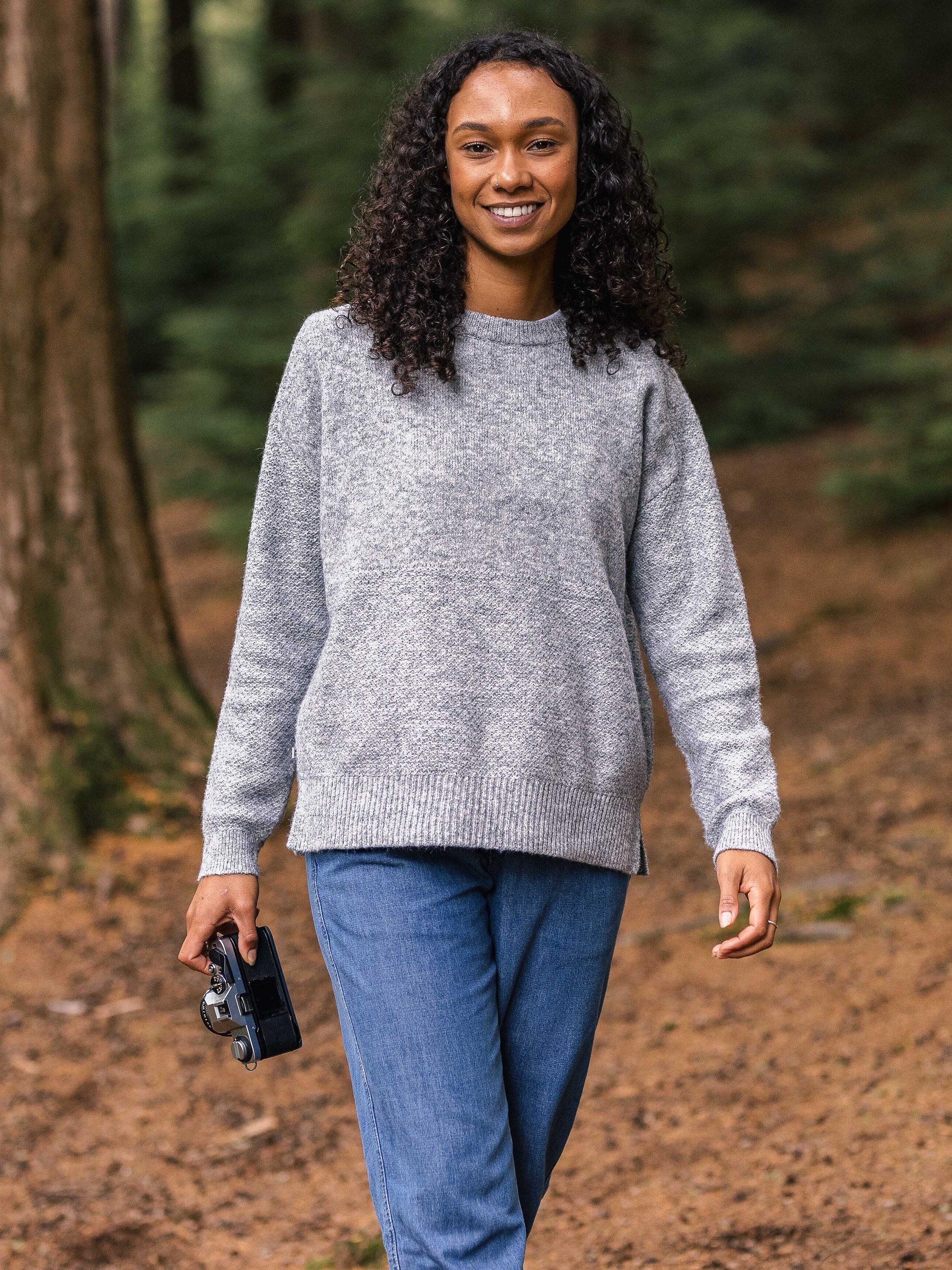 Passenger Cove Wool Blend Jumper Grey Marl