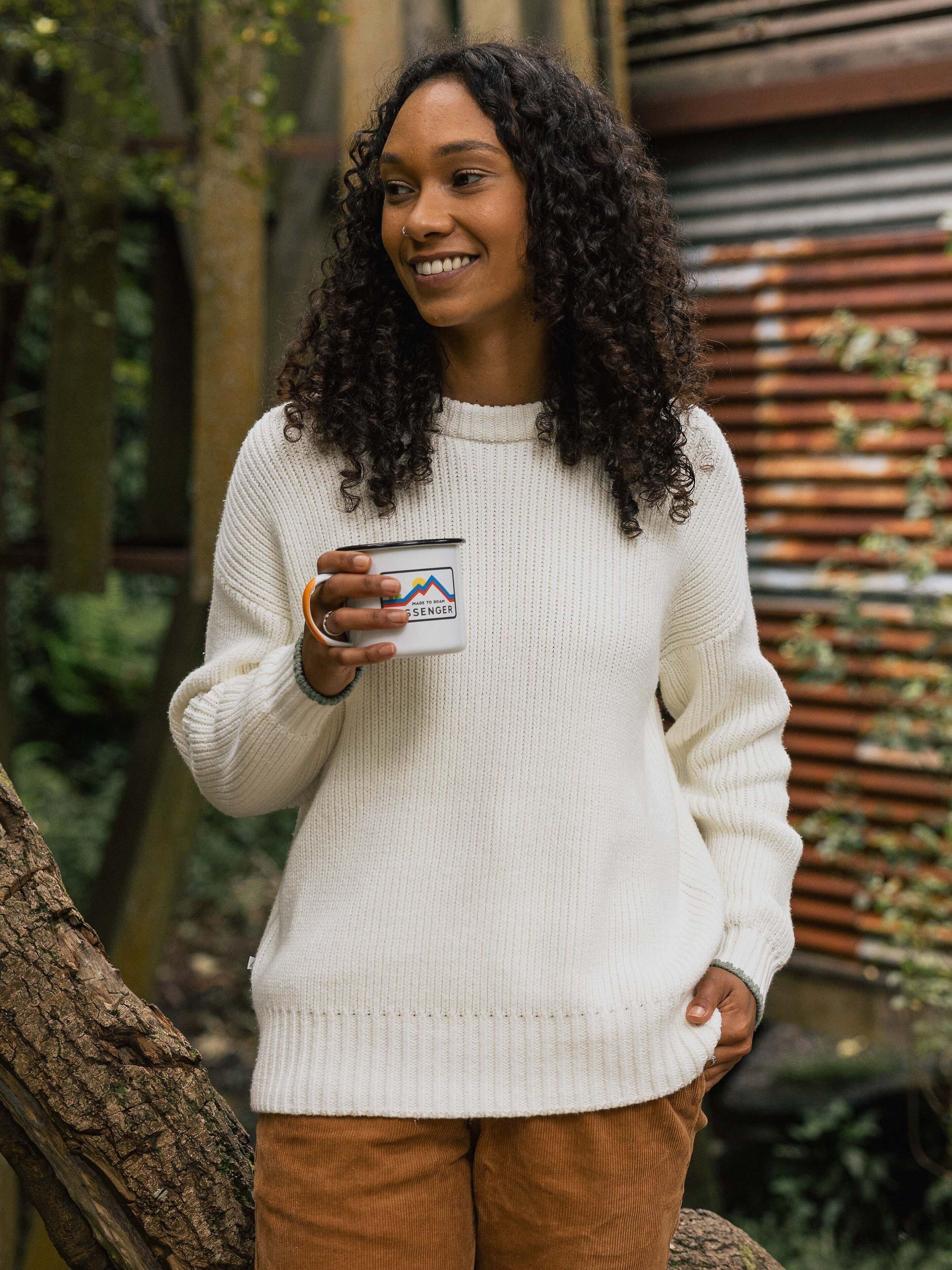 Passenger Gondwana Organic Cotton Blend Jumper, Off White