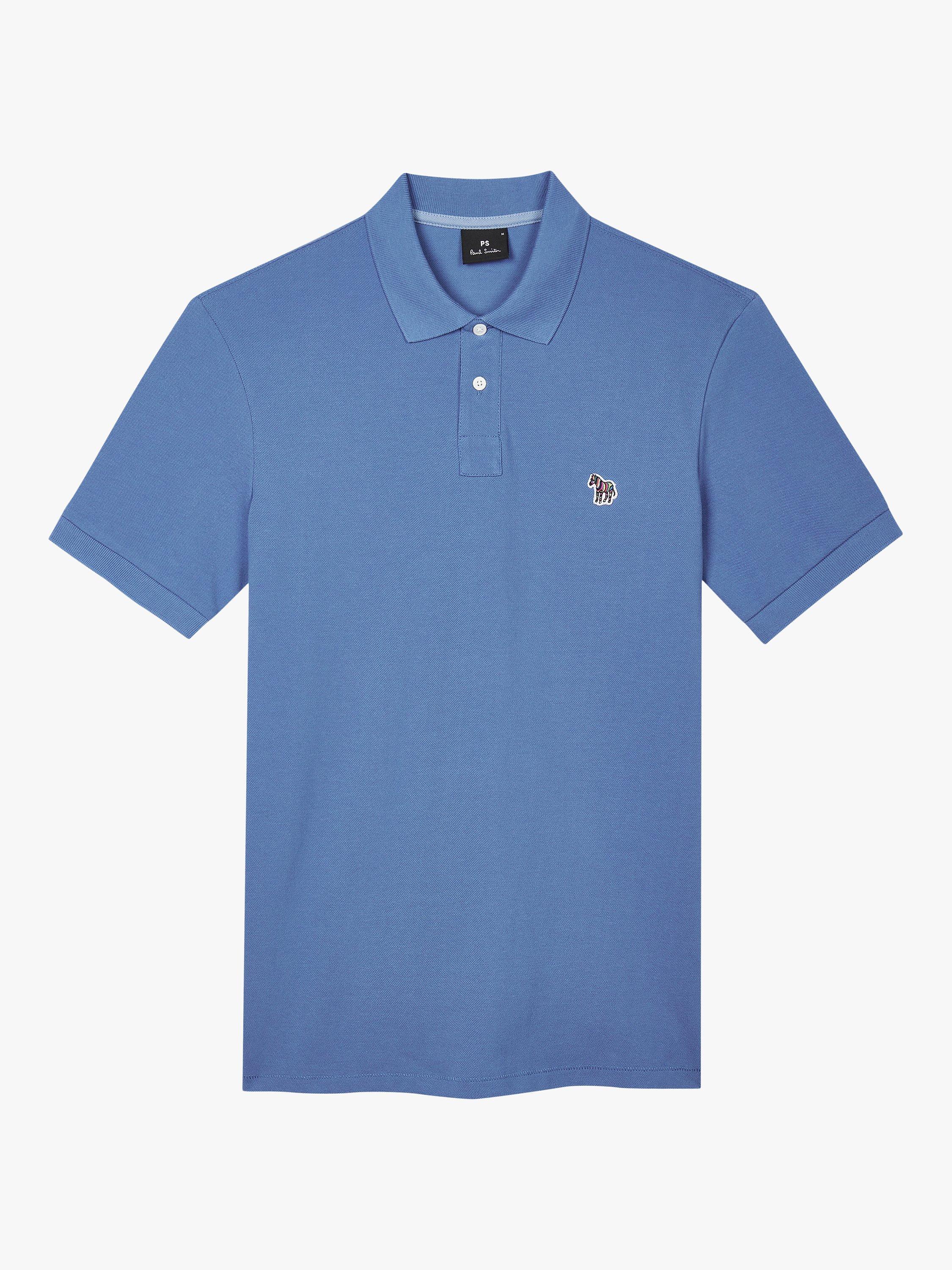 PS Paul Smith Zebra Logo Polo Shirt, Blue, S